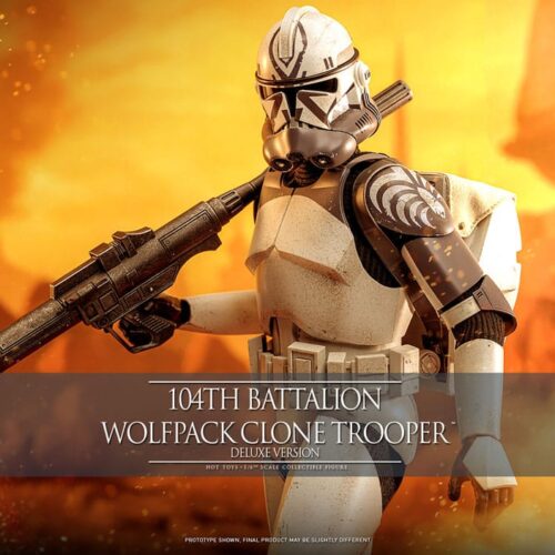 Star Wars: The Clone Wars Figura 1/6 104th Battalion Wolfpack Clone Trooper Deluxe Version 30 cm (Embalaje dañado)